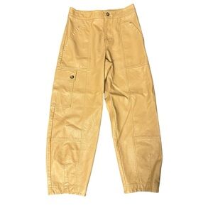 Anthropologie Faux Leather Cargo Pants Size 2